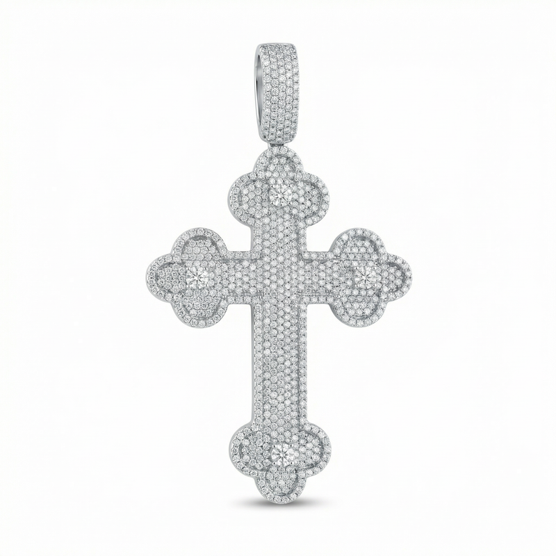 Flower Setting Cross Pendant