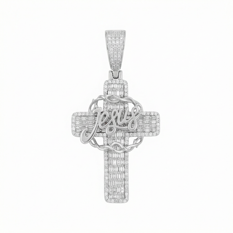 Jesus Letter Cross Pendant