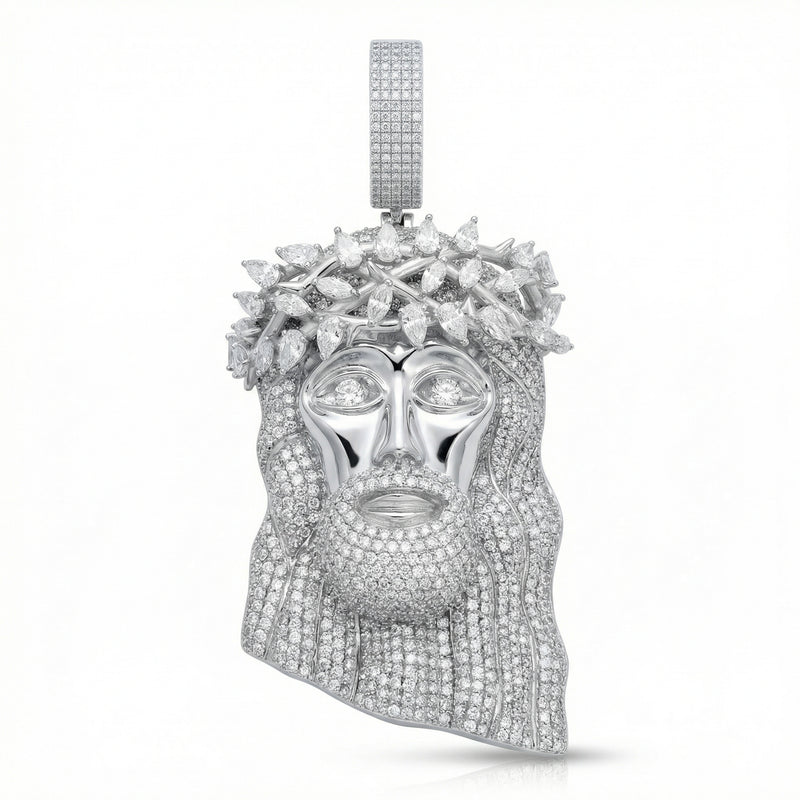 Pear Shape Crowned Jesus Pendant