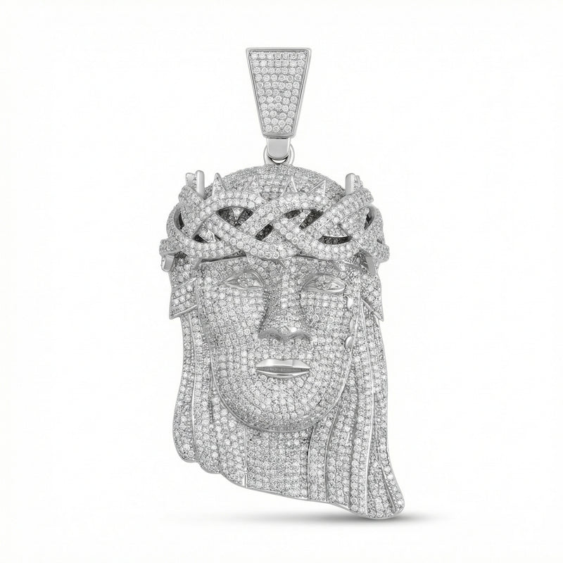 Flower Setting Jesus Pendant