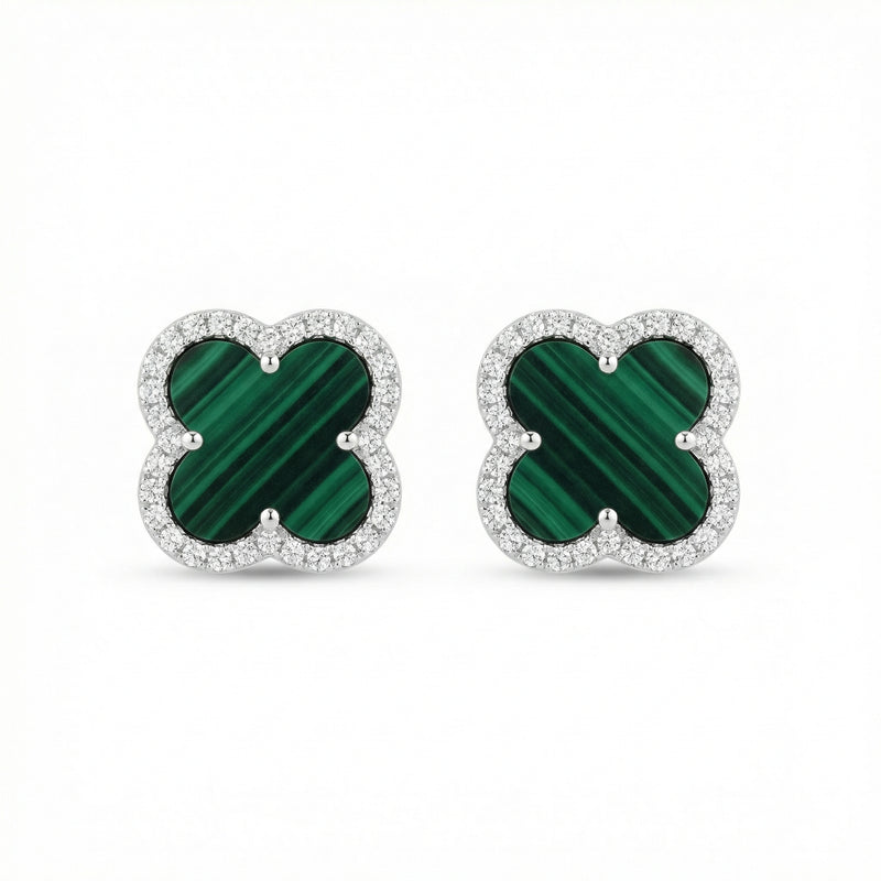 Diamond Clover Studs