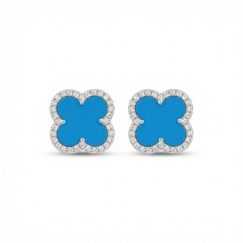 Diamond Clover Studs