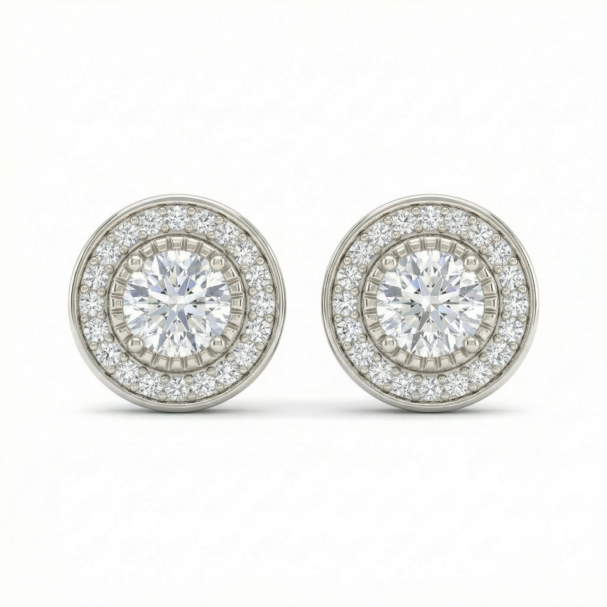 Diamond Round Shape Flawless Studs