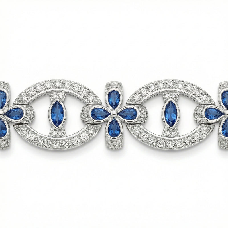 Colored Clover Link Bracelet