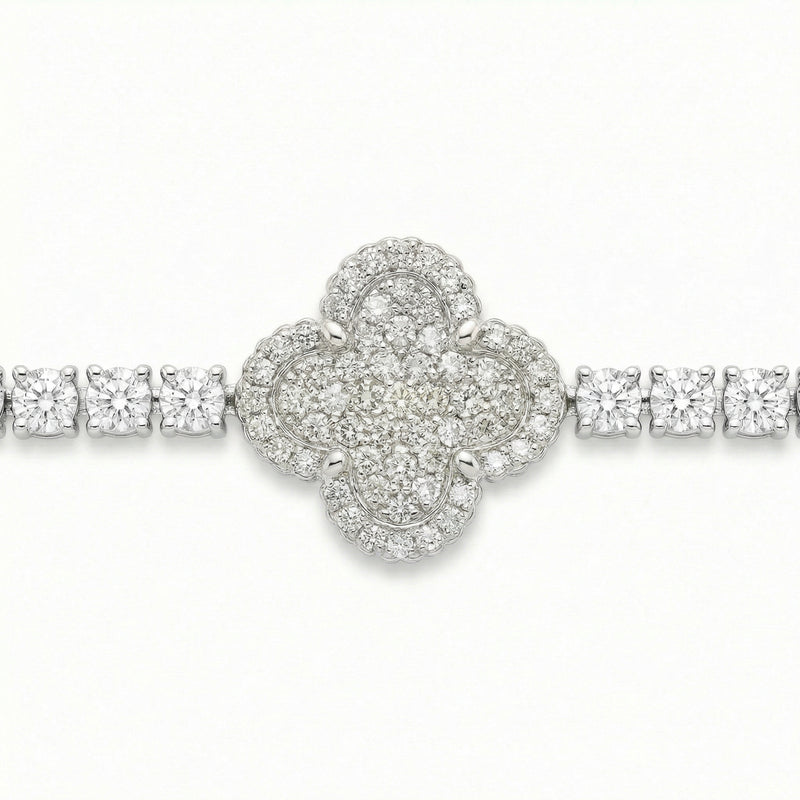 Triple Clover Tennis Bracelet