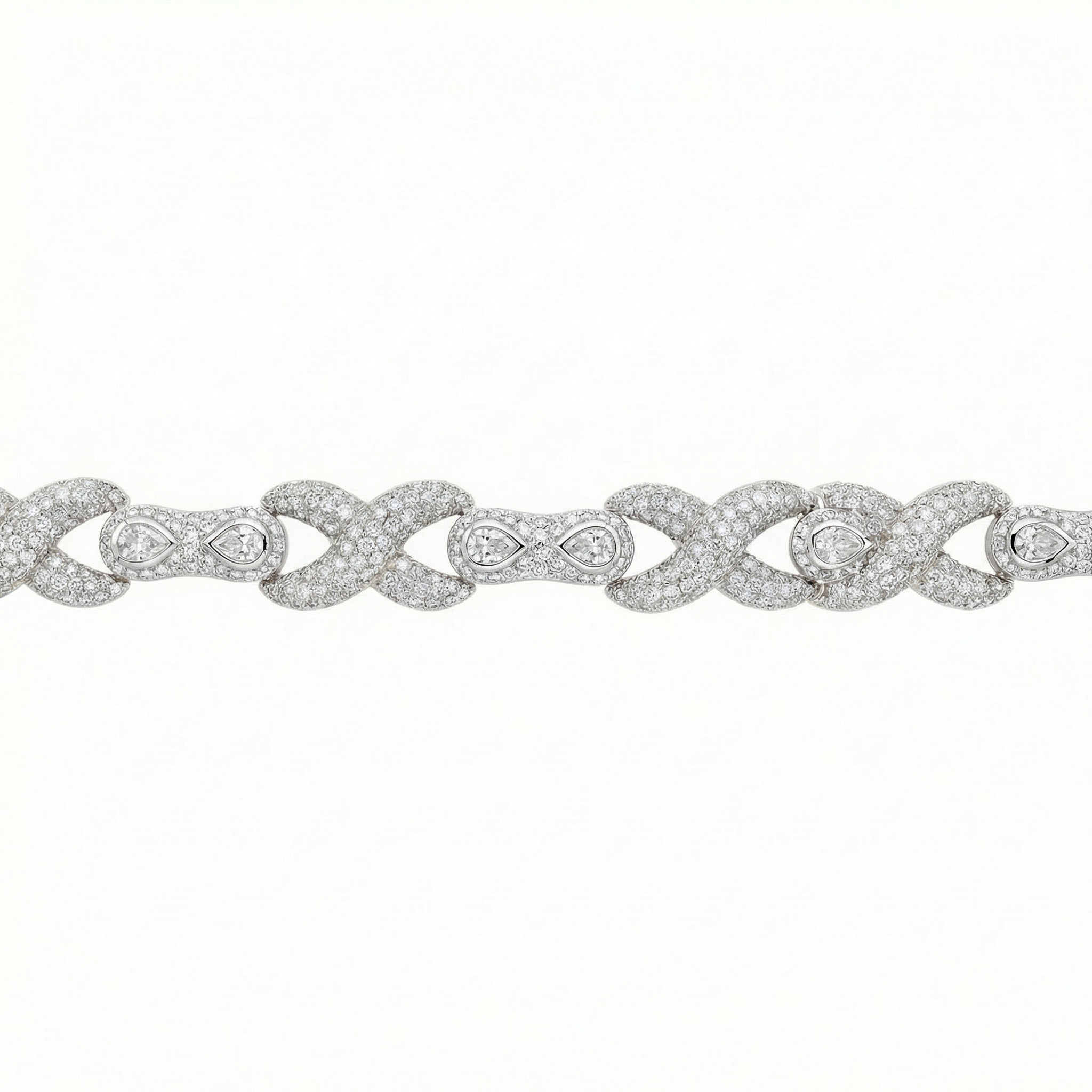Pear Shape Infinity Link Bracelet