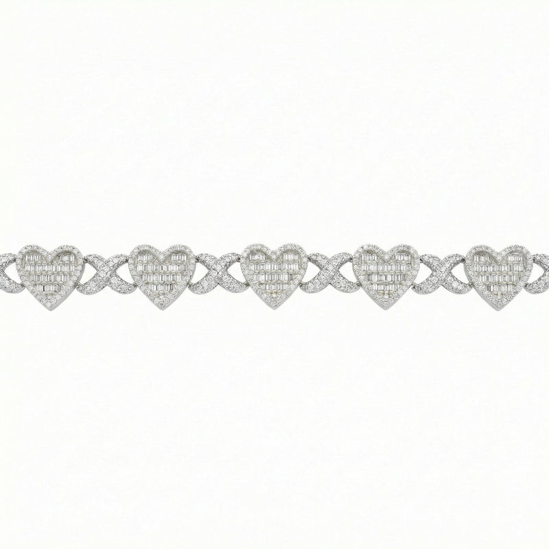 Heart Shaped Infinity Link Bracelet