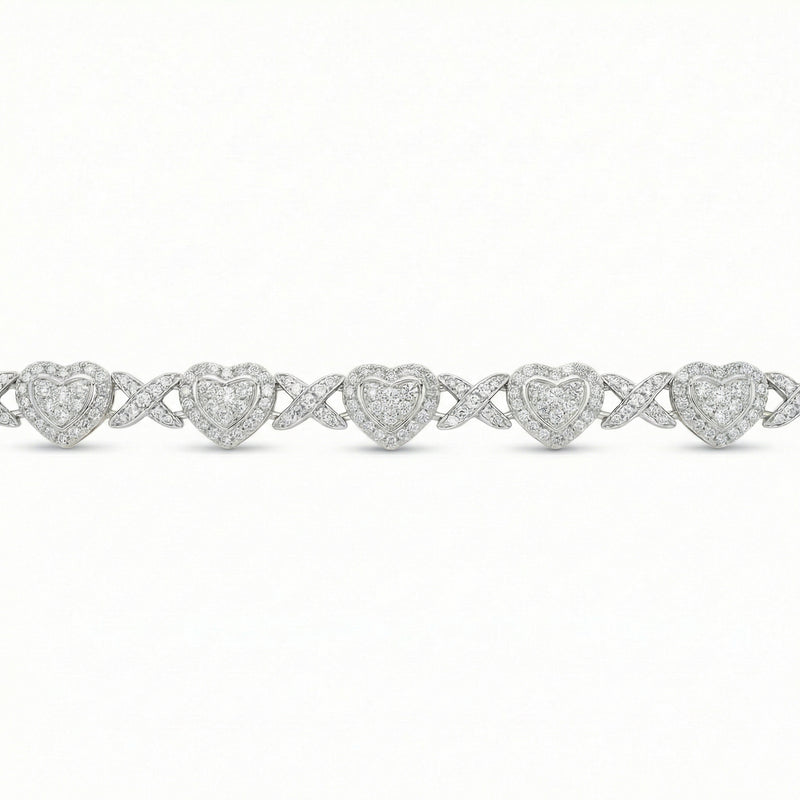 Heart Shaped Link Bracelet