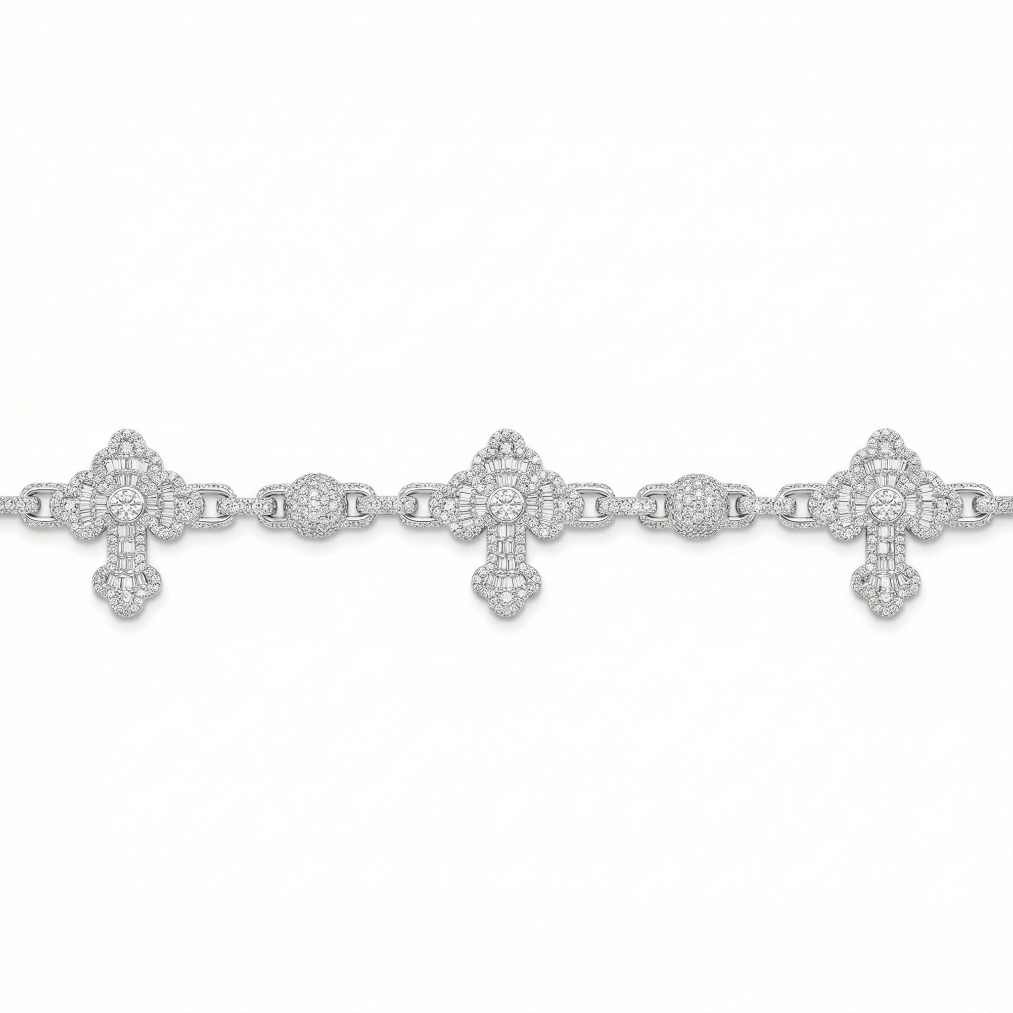 Triple Cross Ball Pin Bracelet