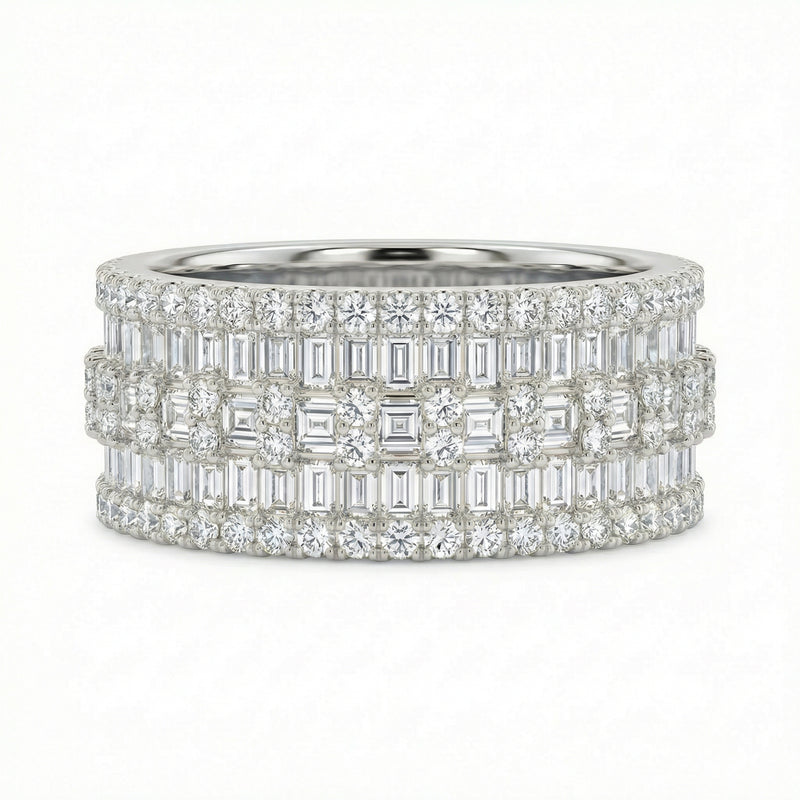 Multi Row Baguette Ring