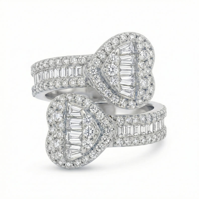 Heart Shaped Baguette Ring