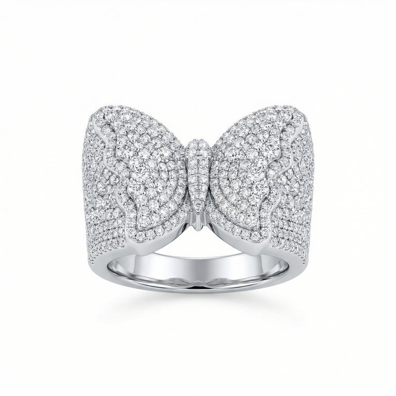 Pave Set Butterfly Ring