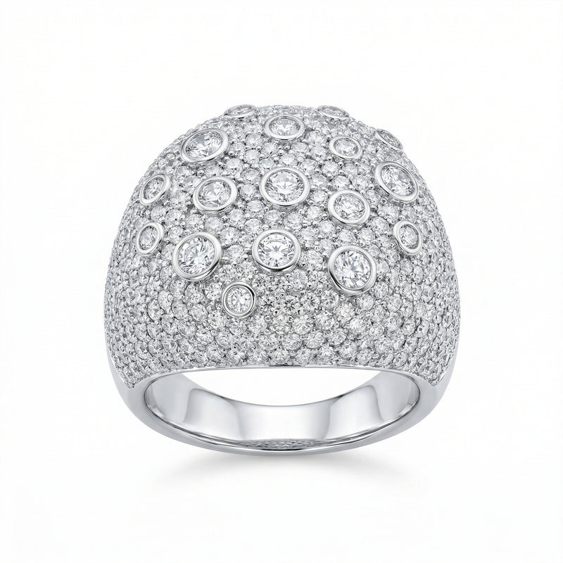 Round Cut Cocktail Ring