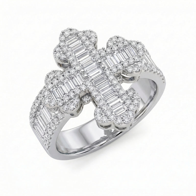 Baguette Cross Ring