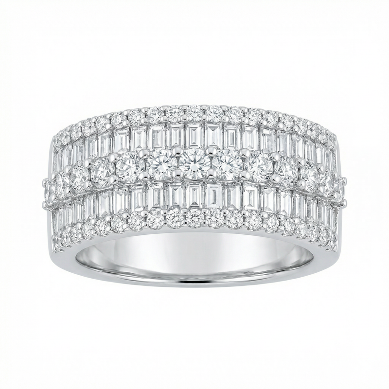 Multi Row Diamond Band