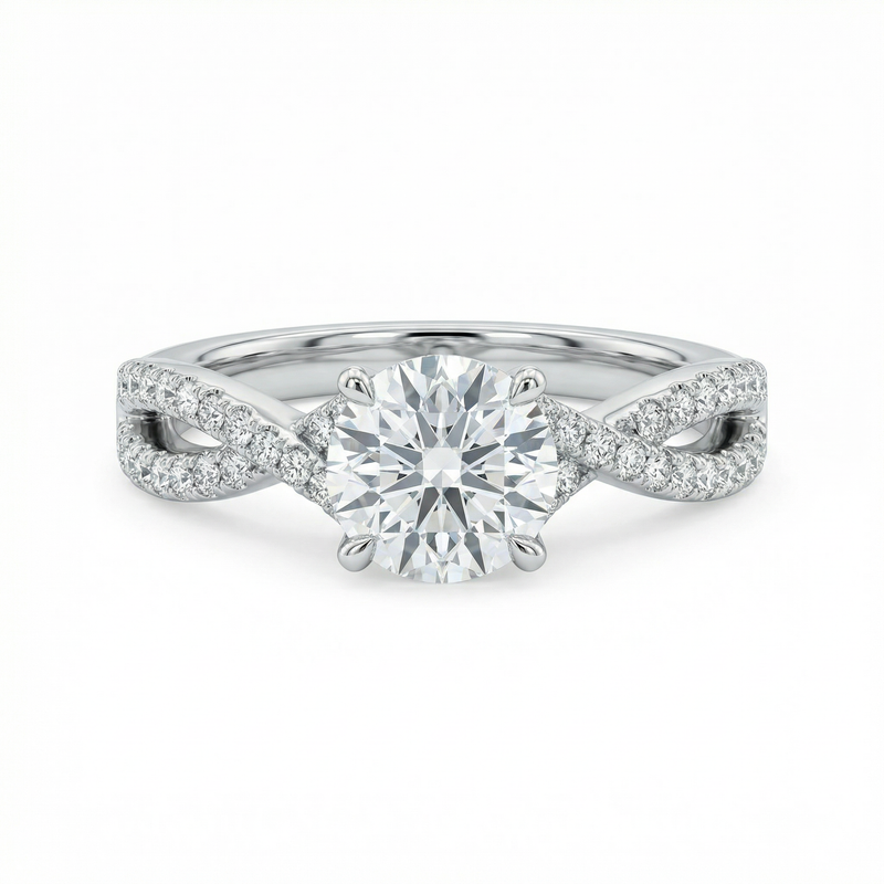 FlyerFit Infinity Pave Twist Ring