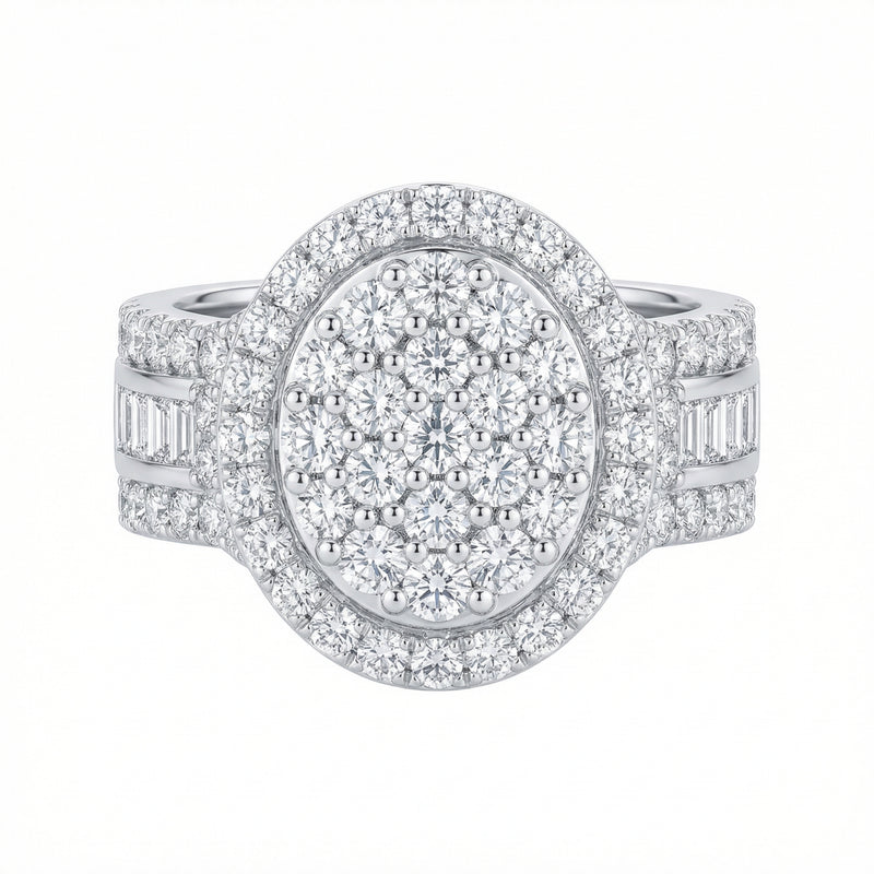 Composite Oval Diamond Ring