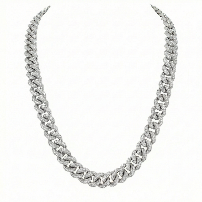 Raised Pointer Setting Cuban Link (20mm)