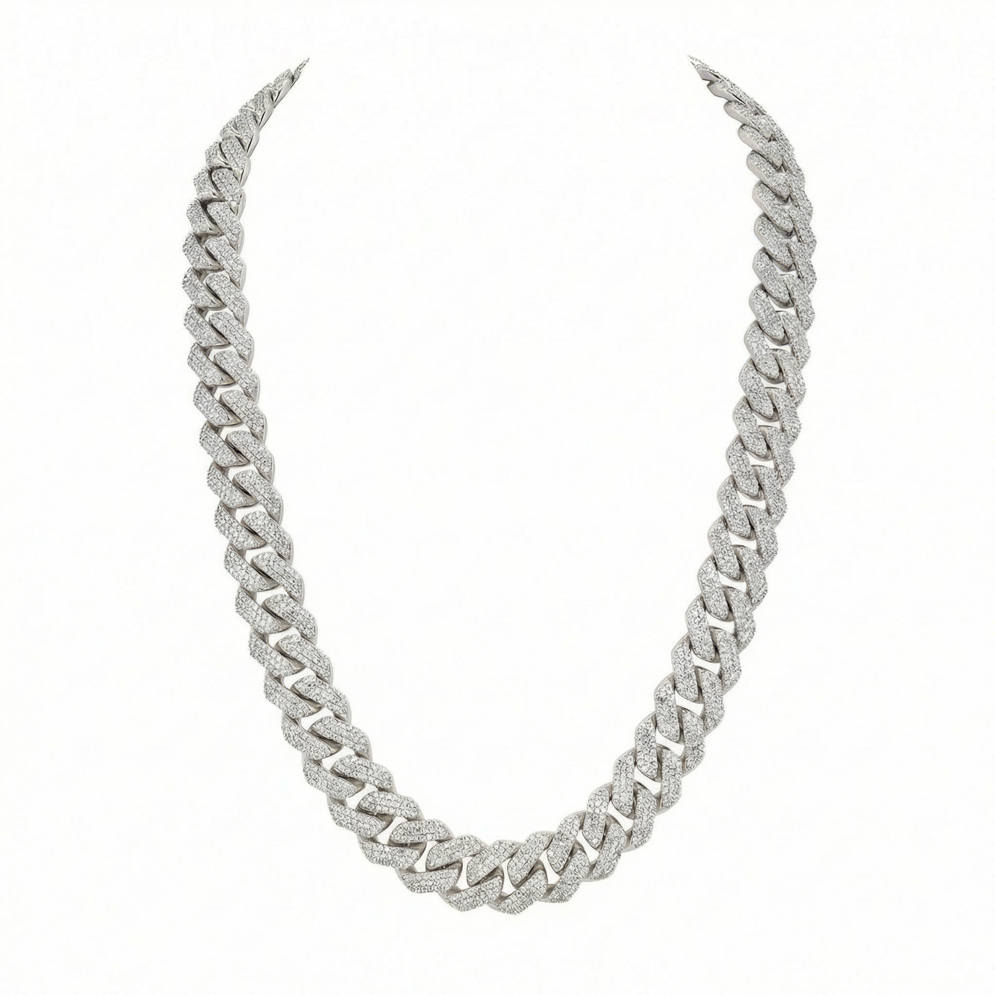 Pave Setting Cuban Link Chain (12mm)