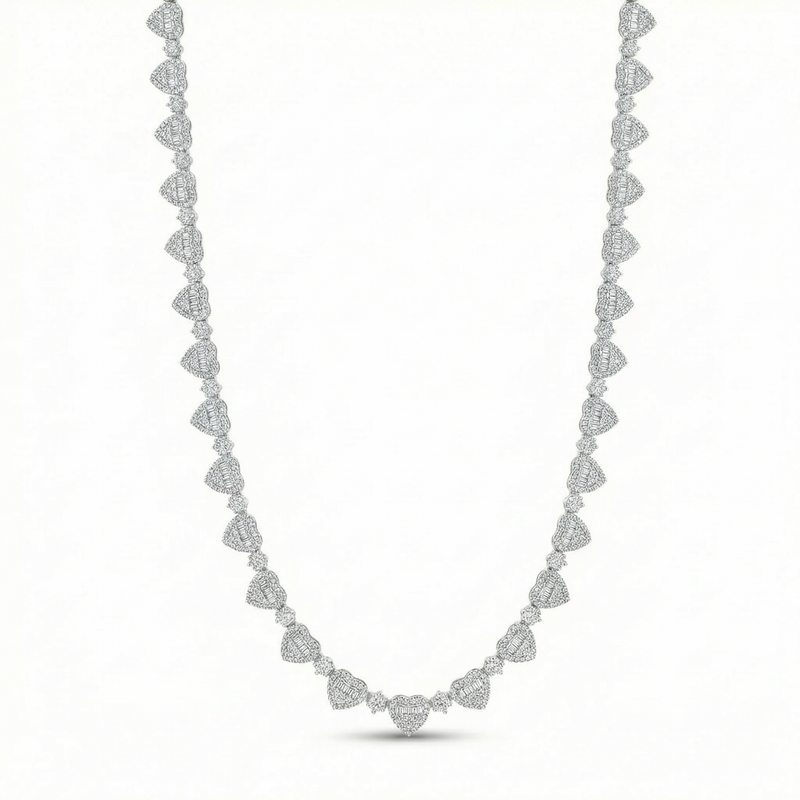 Stud Heart Shaped Necklace