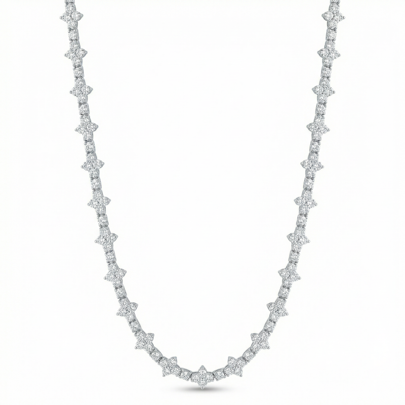 Cross Design Tennis Chain