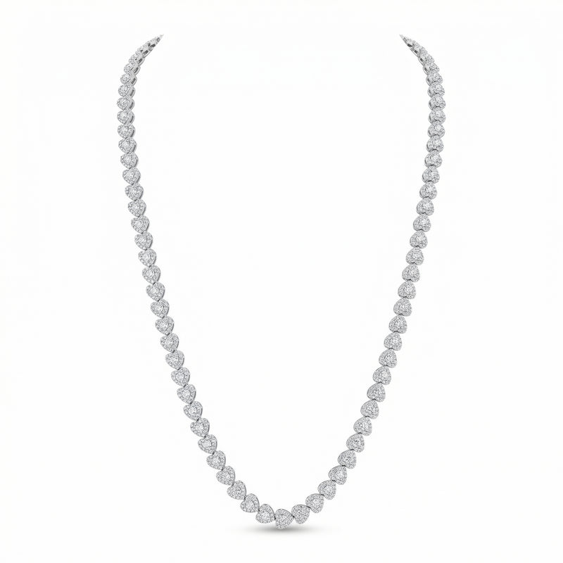 Mini Heart Shaped Diamond Necklace