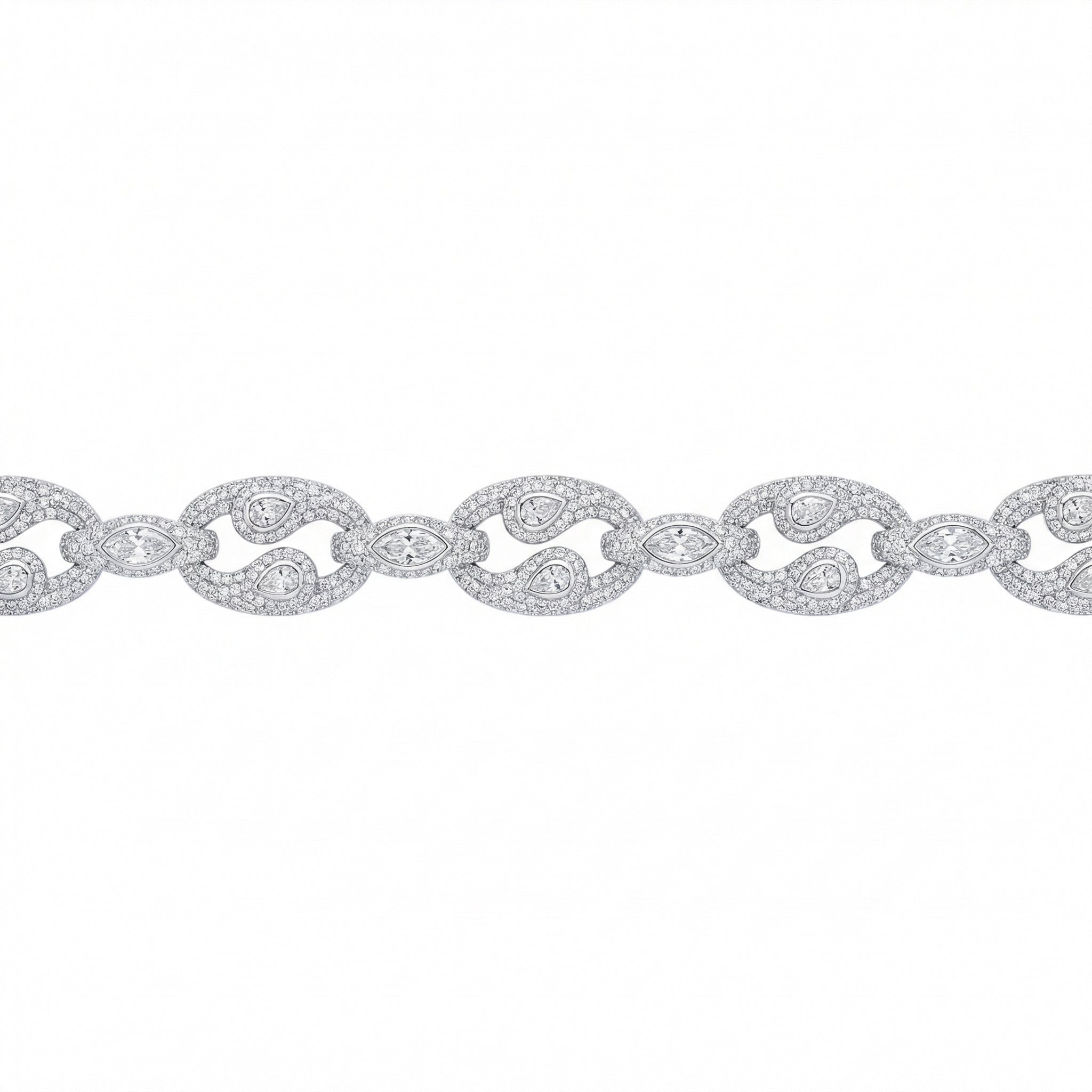 Pear Shape Infinity Link Bracelet