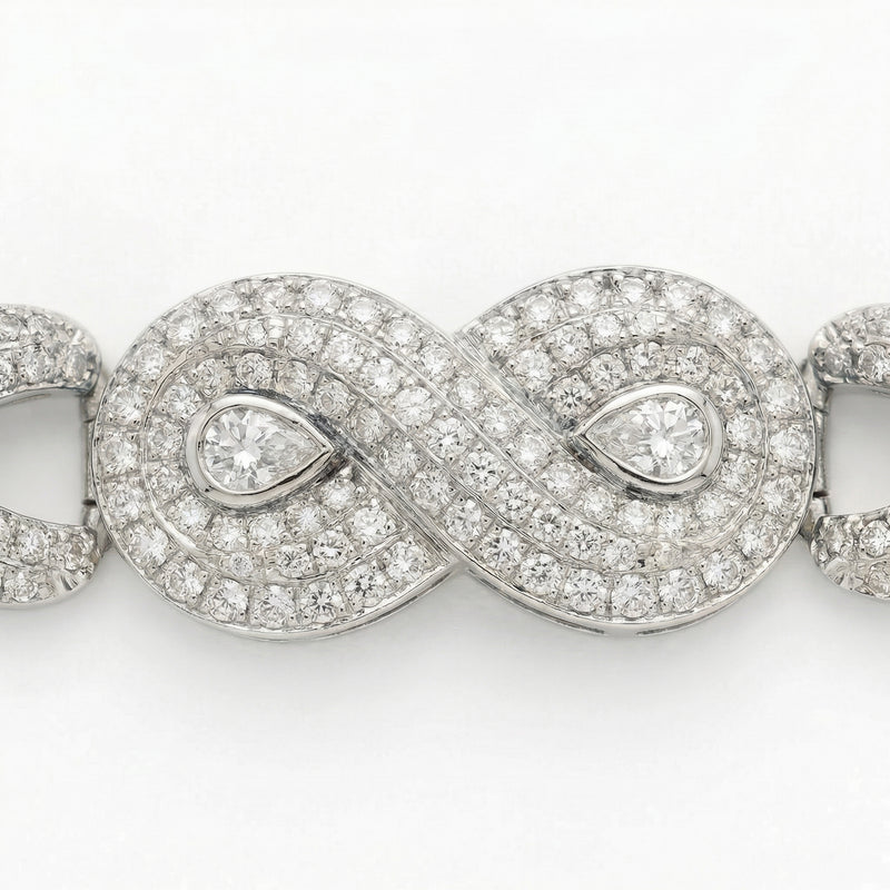 Pear Shape Infinity Link Bracelet