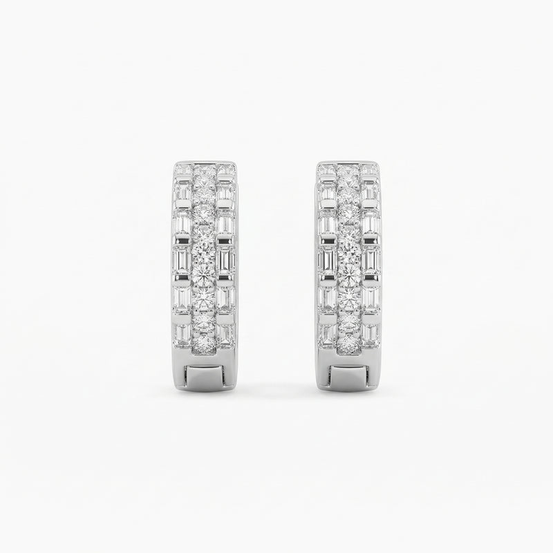 Gemset Hoop Earrings