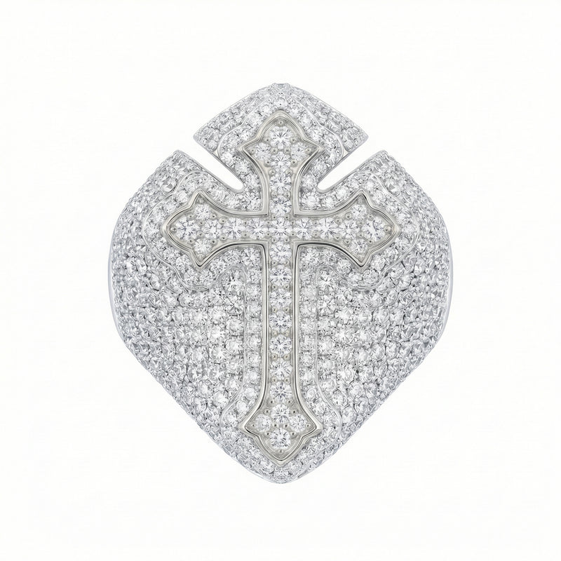 Flower Setting Cross Ring