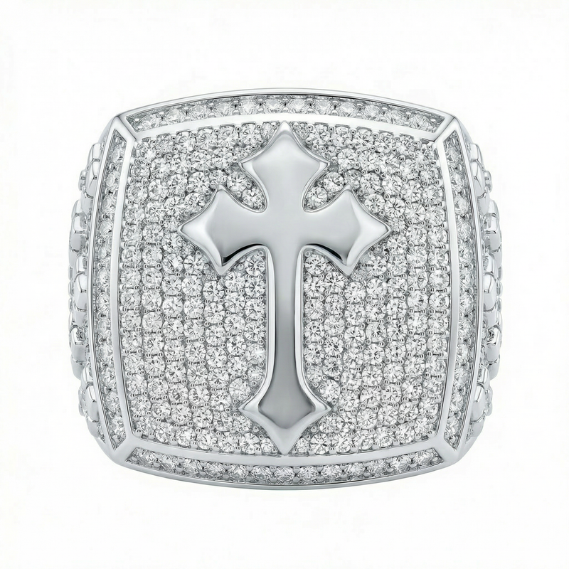 Cross Emblem Square Ring