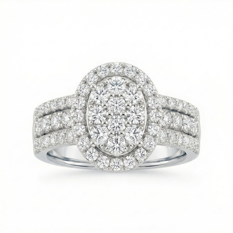 Oval Cut Triple Band Ring