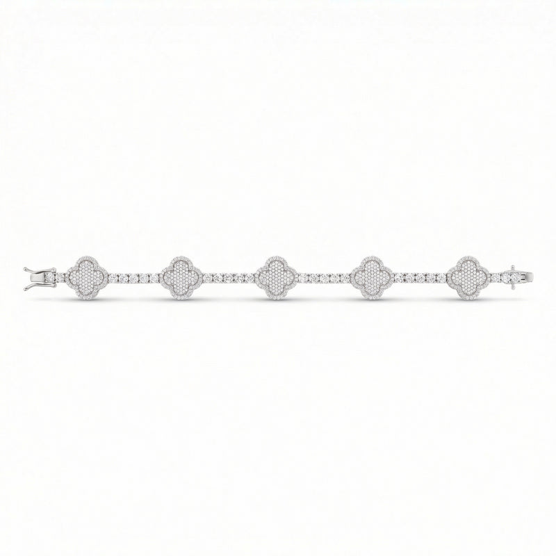 Multi Clover Tennis Bracelet