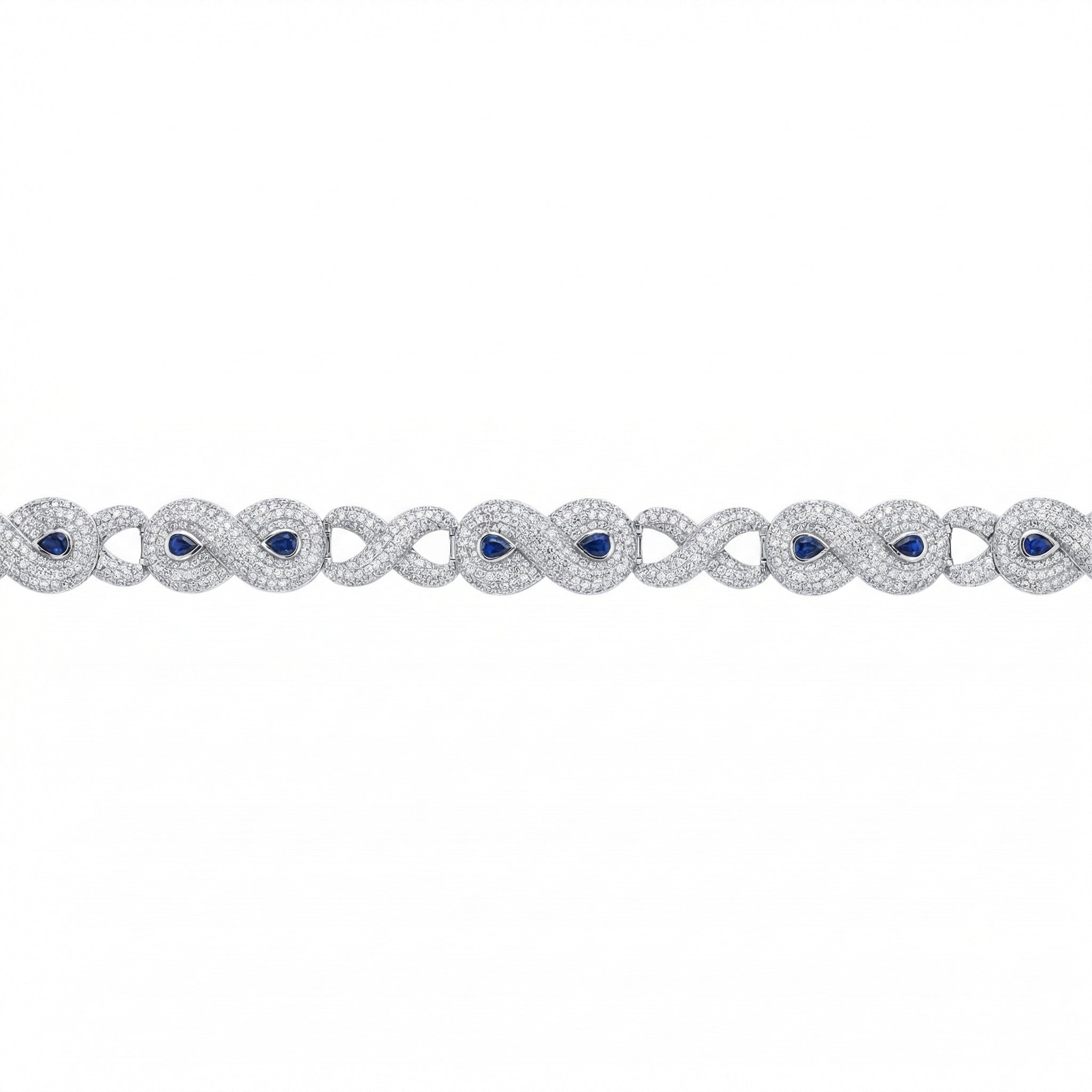 Colored Stone Infinity Link Bracelet