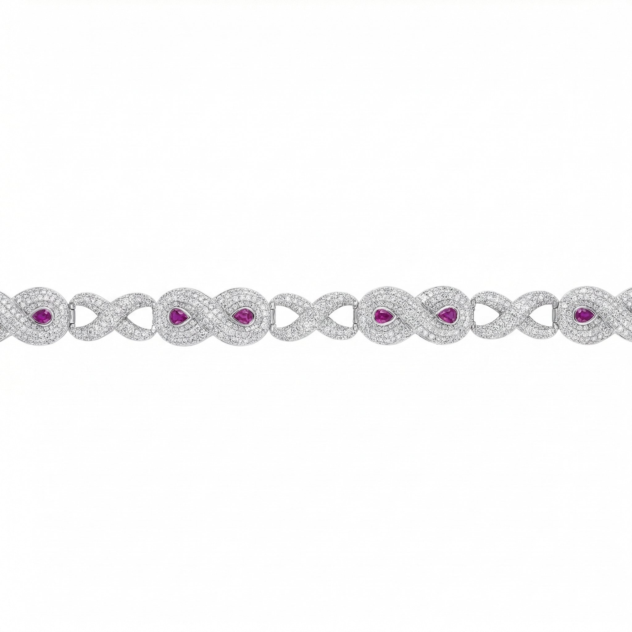 Color Stone Infinity Link Bracelet