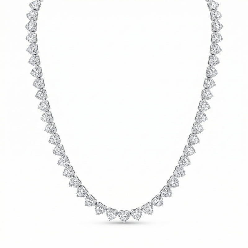 Heart Shaped Diamond Necklace