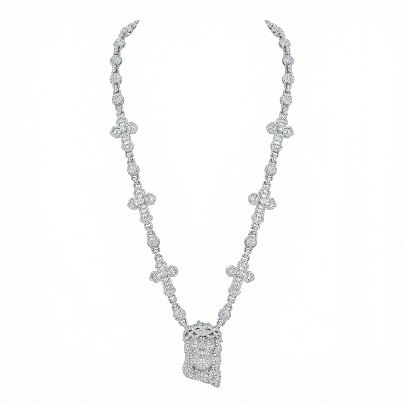 Jesus Ball Pin Cross Chain