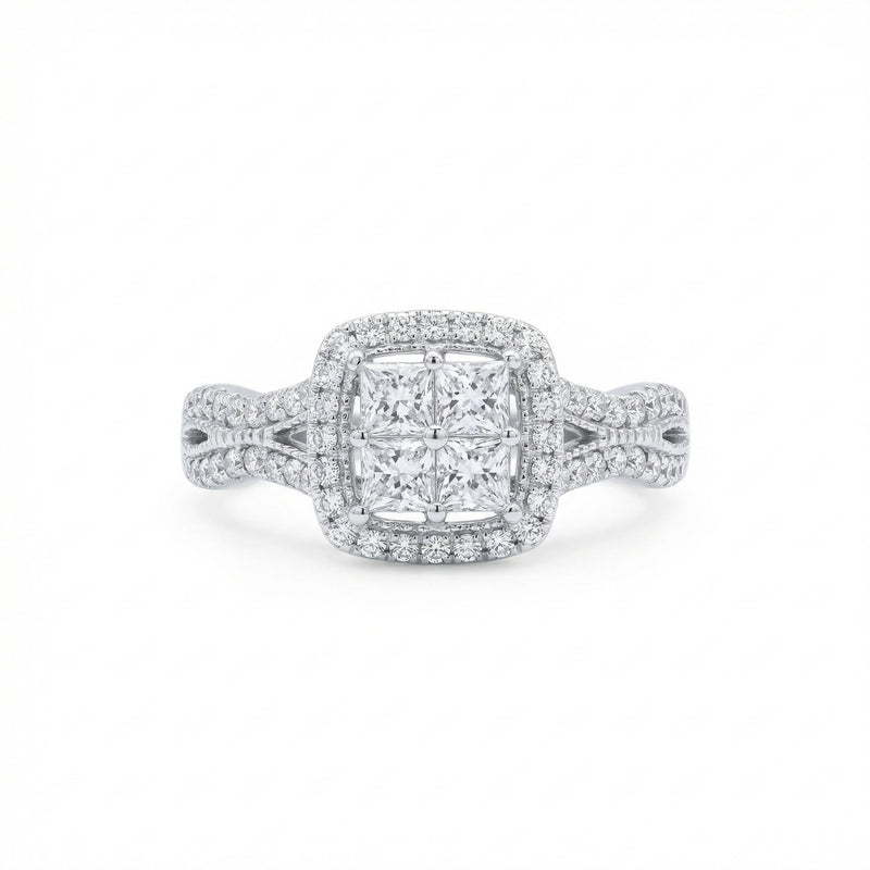 Princess Cut Diamond Center Ring