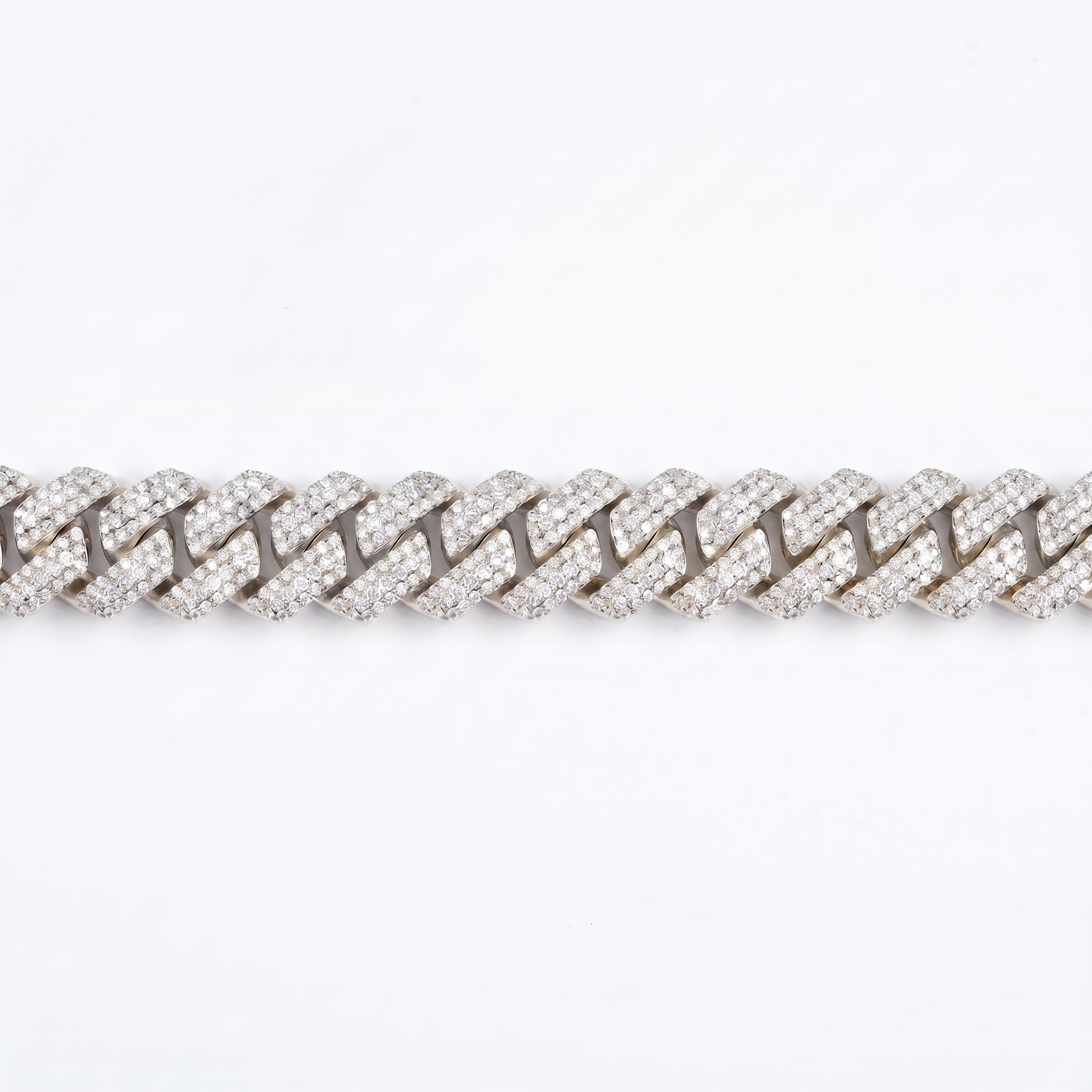 Pave Setting Cuban Link Bracelet (10mm)