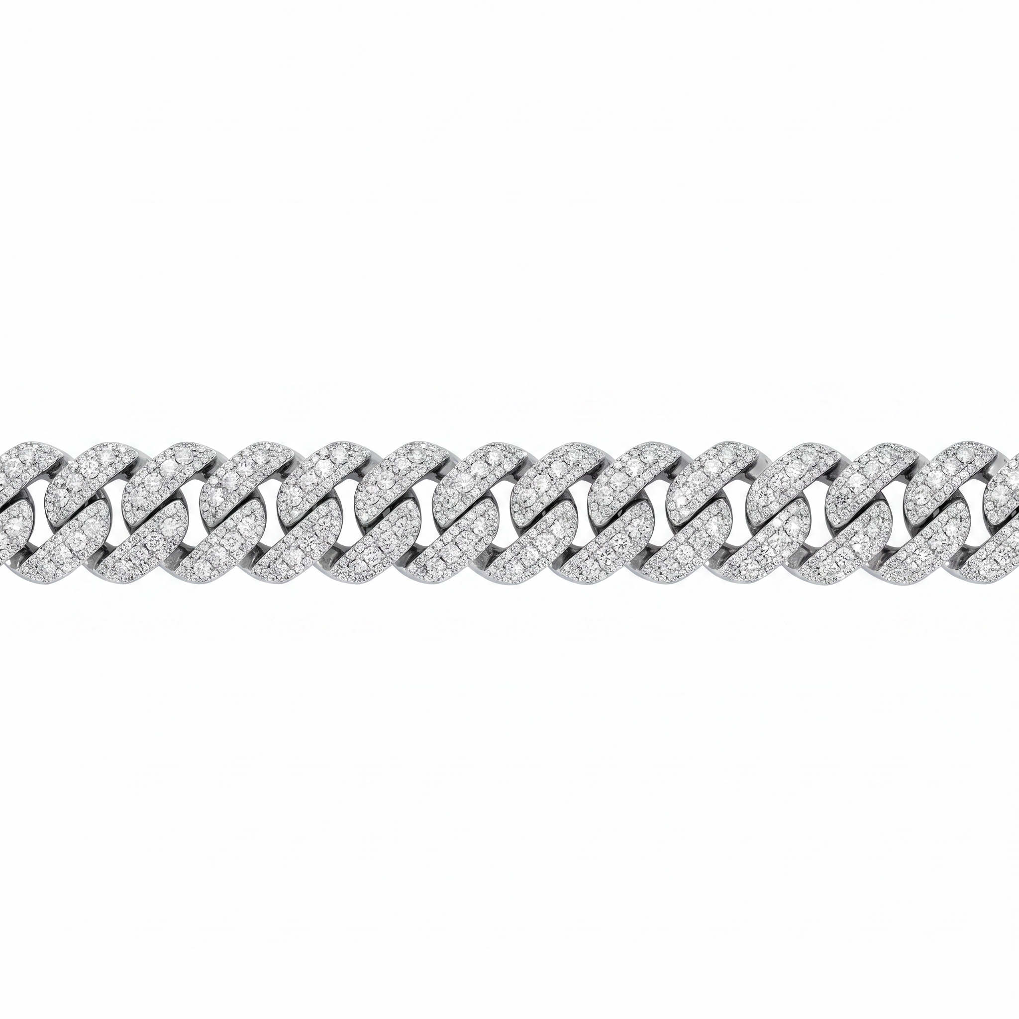 Pave Setting Cuban Link Bracelet (18mm)