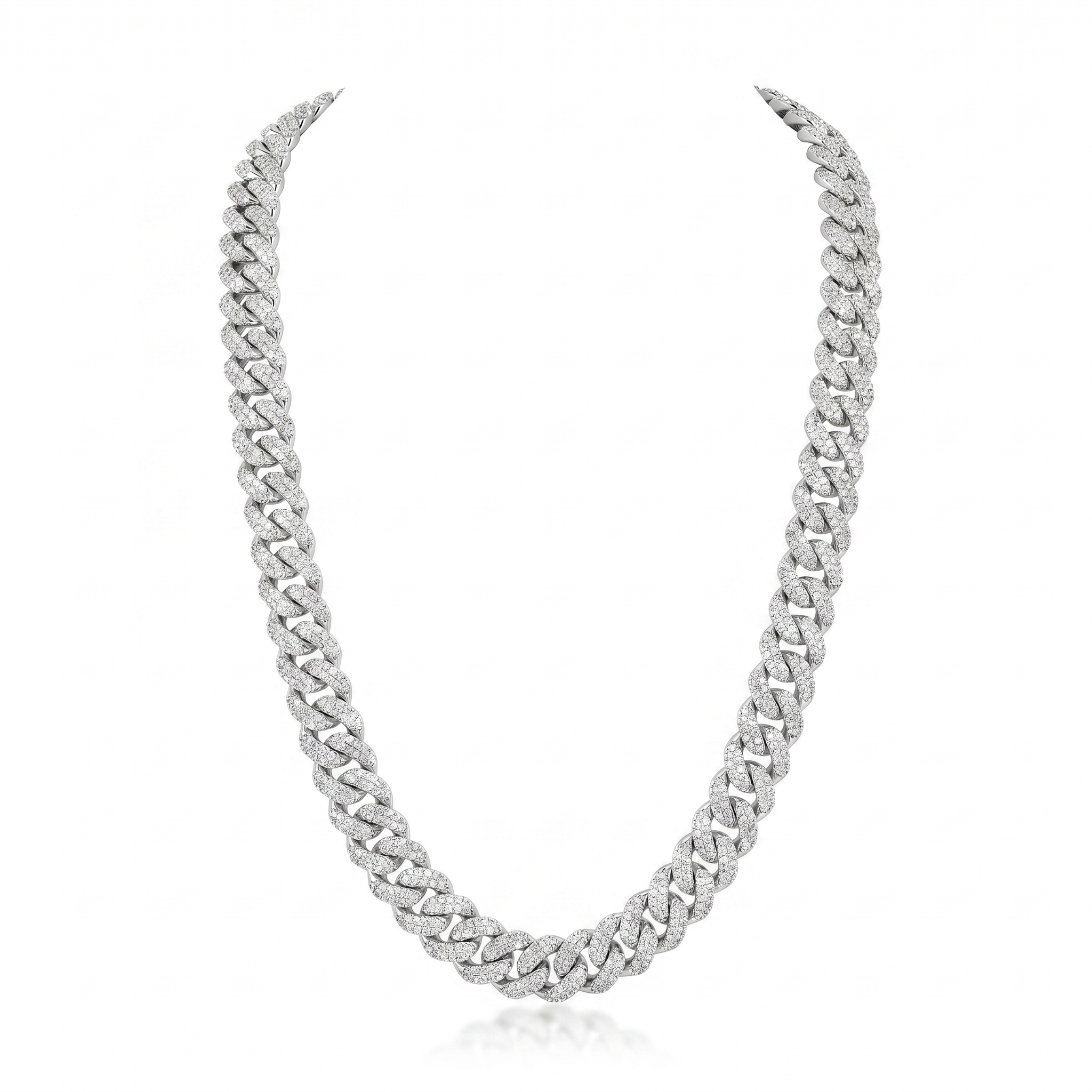 Flawless mosaic setting Cuban link 20mm