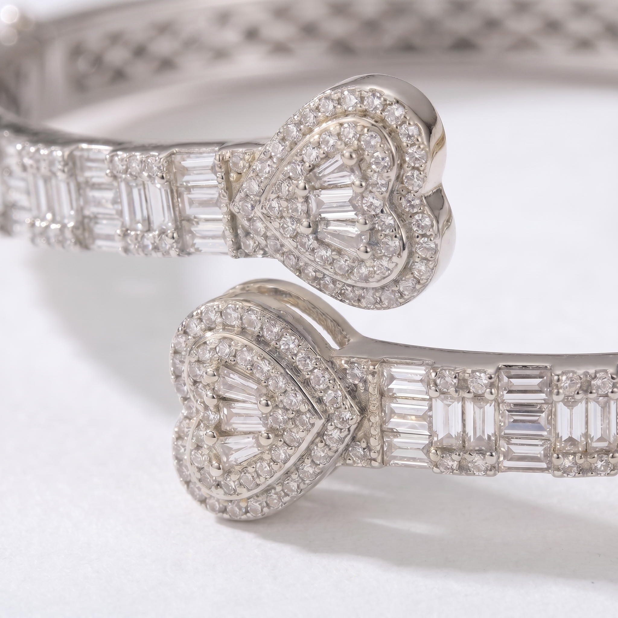 Heart Emerald Cut Bangle