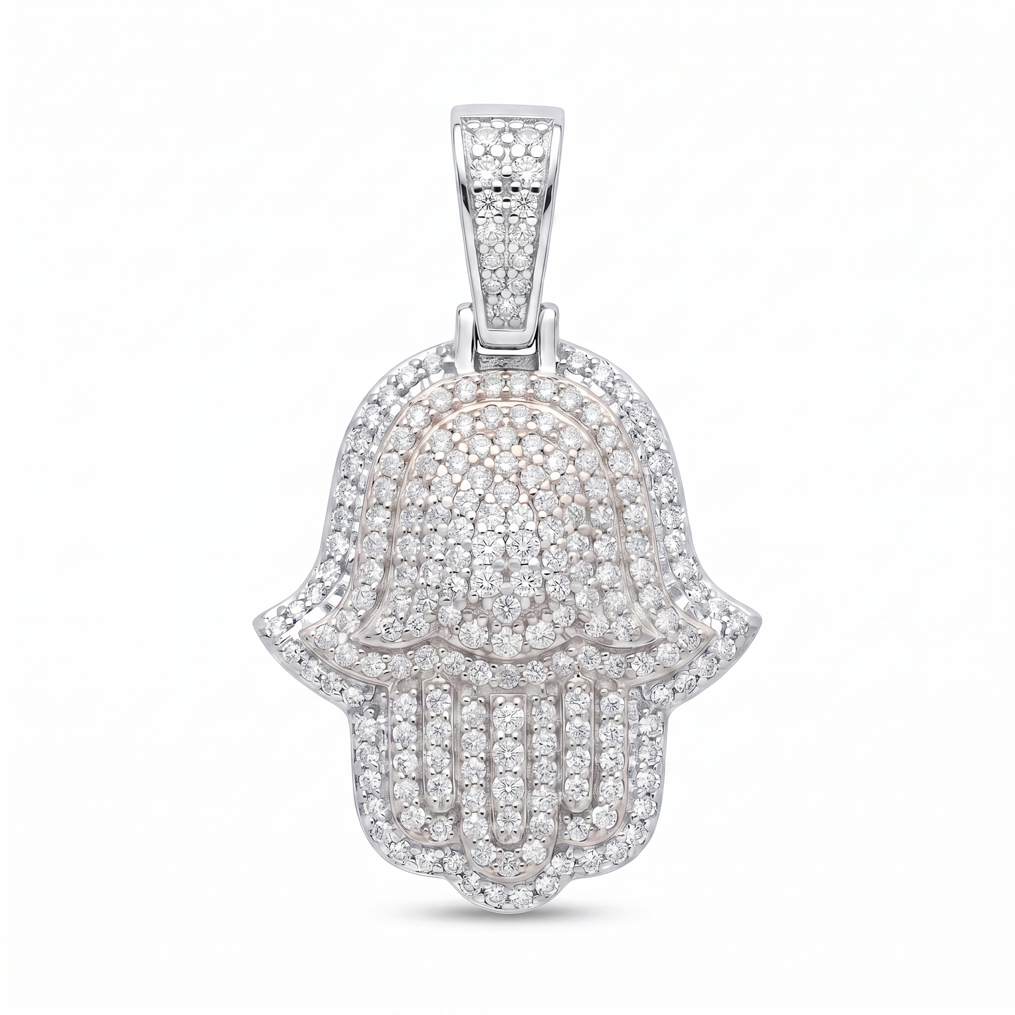 Iced Out Hamsa Pendant