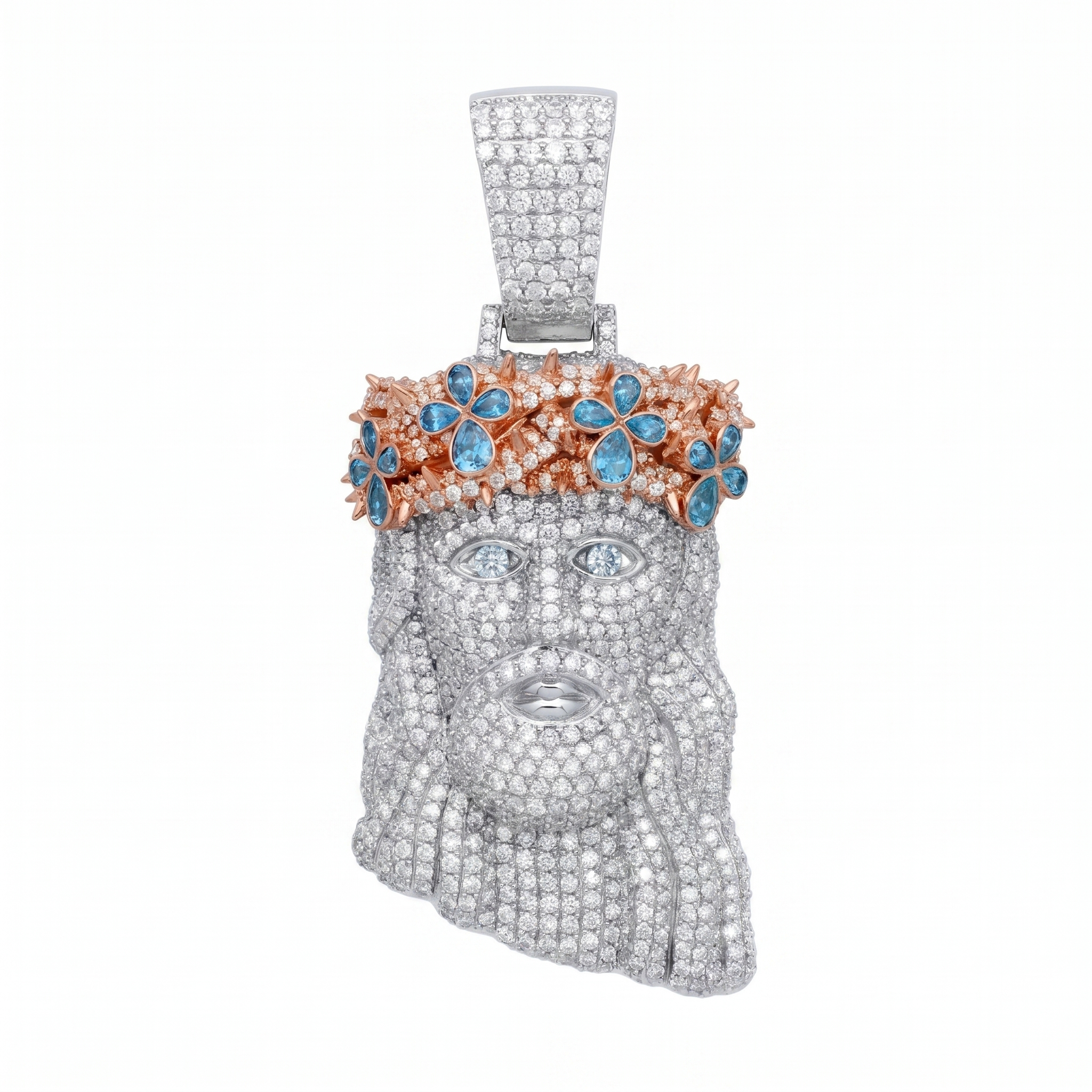 Color Clover Jesus Pendant