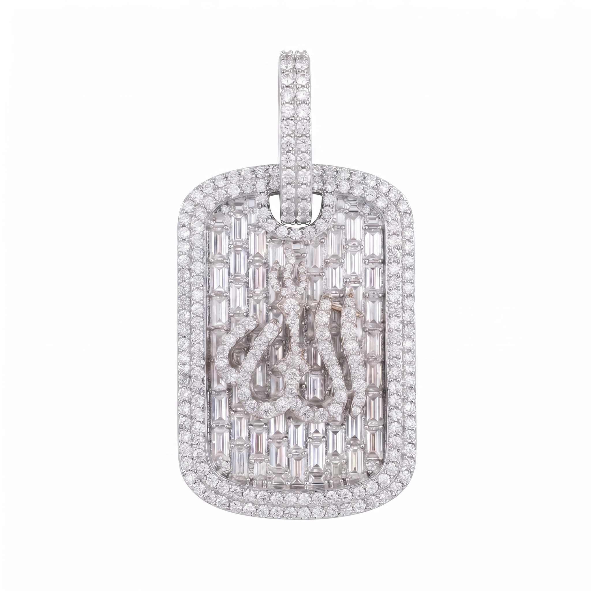 Diamond Allah Symbol Dog Tag